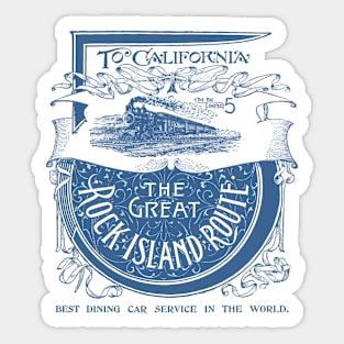1893 Rock Island Railroad to California Sticker